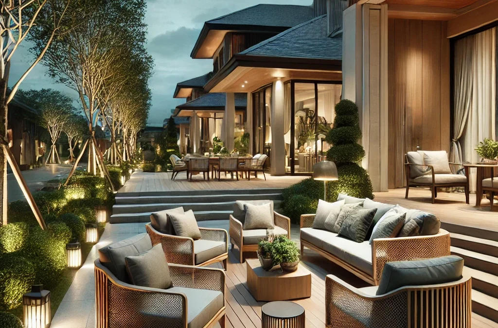Elevating Luxury Villa Exteriors with Premium Furnishings and Light Fixtures